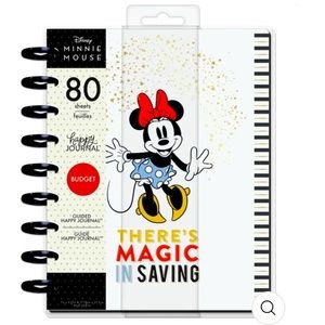 The Happy Planner Minnie Mouse Graphic Budget Classic Guided Journal.